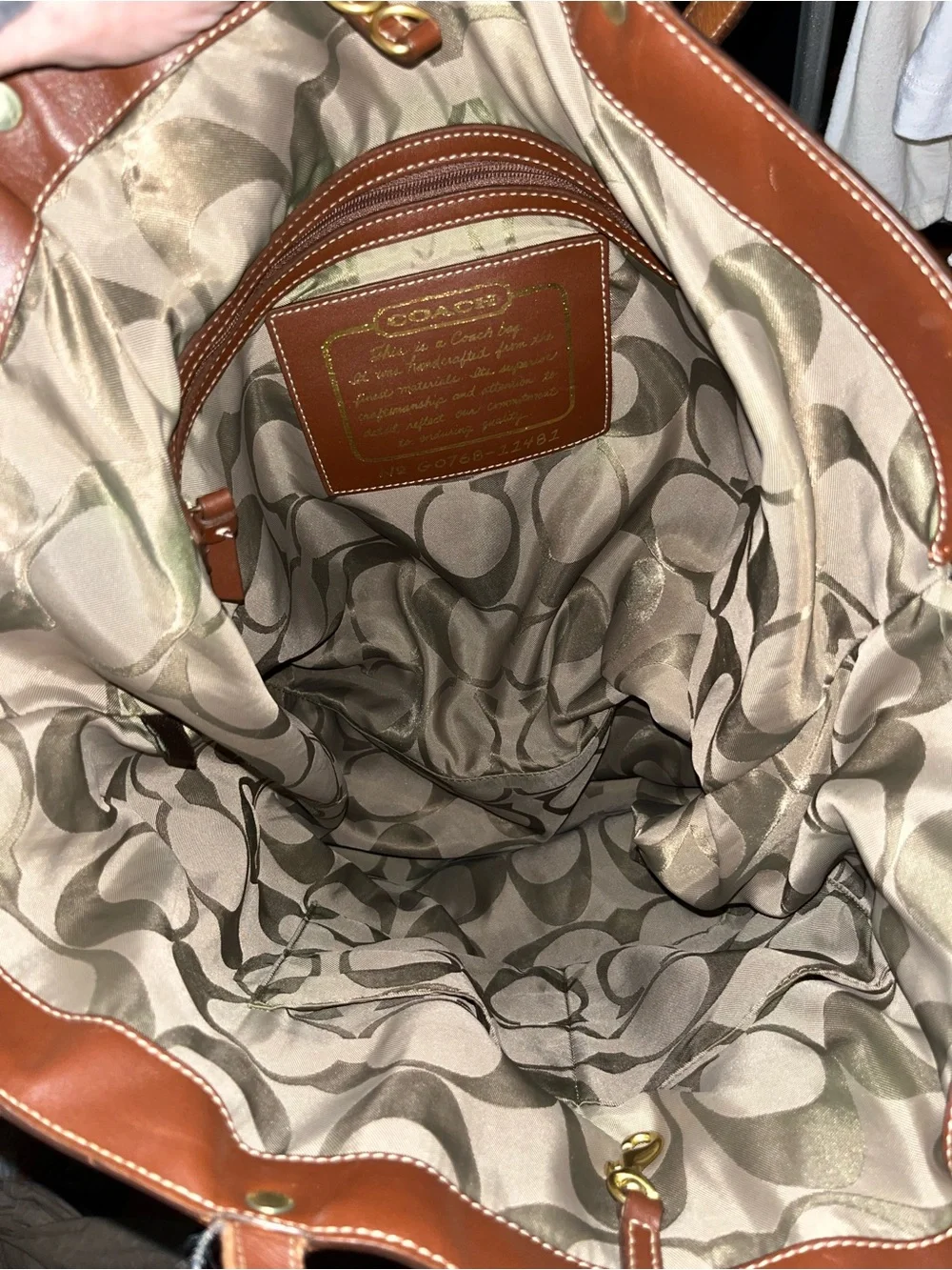 Vintage coach legacy tattersall tote